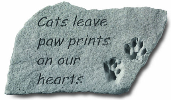 Pet Headstone Cats Leave Paw Prints On Our Hearts Memorial Stone